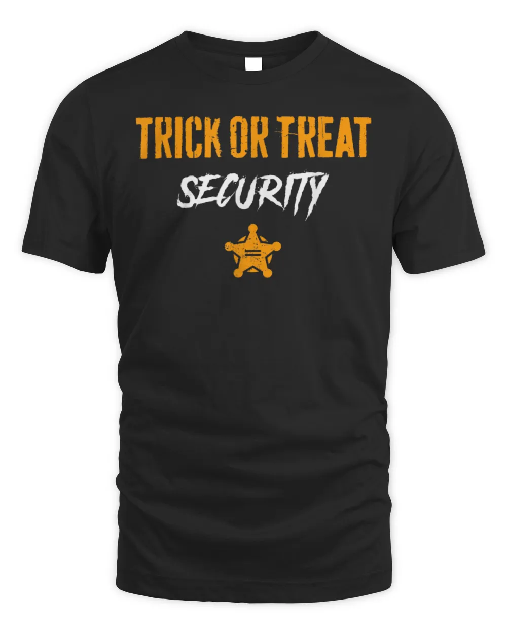 Trick Or Treat Security Funny Halloween Dad Mom T-Shirt Unisex Standard T-Shirt black s
