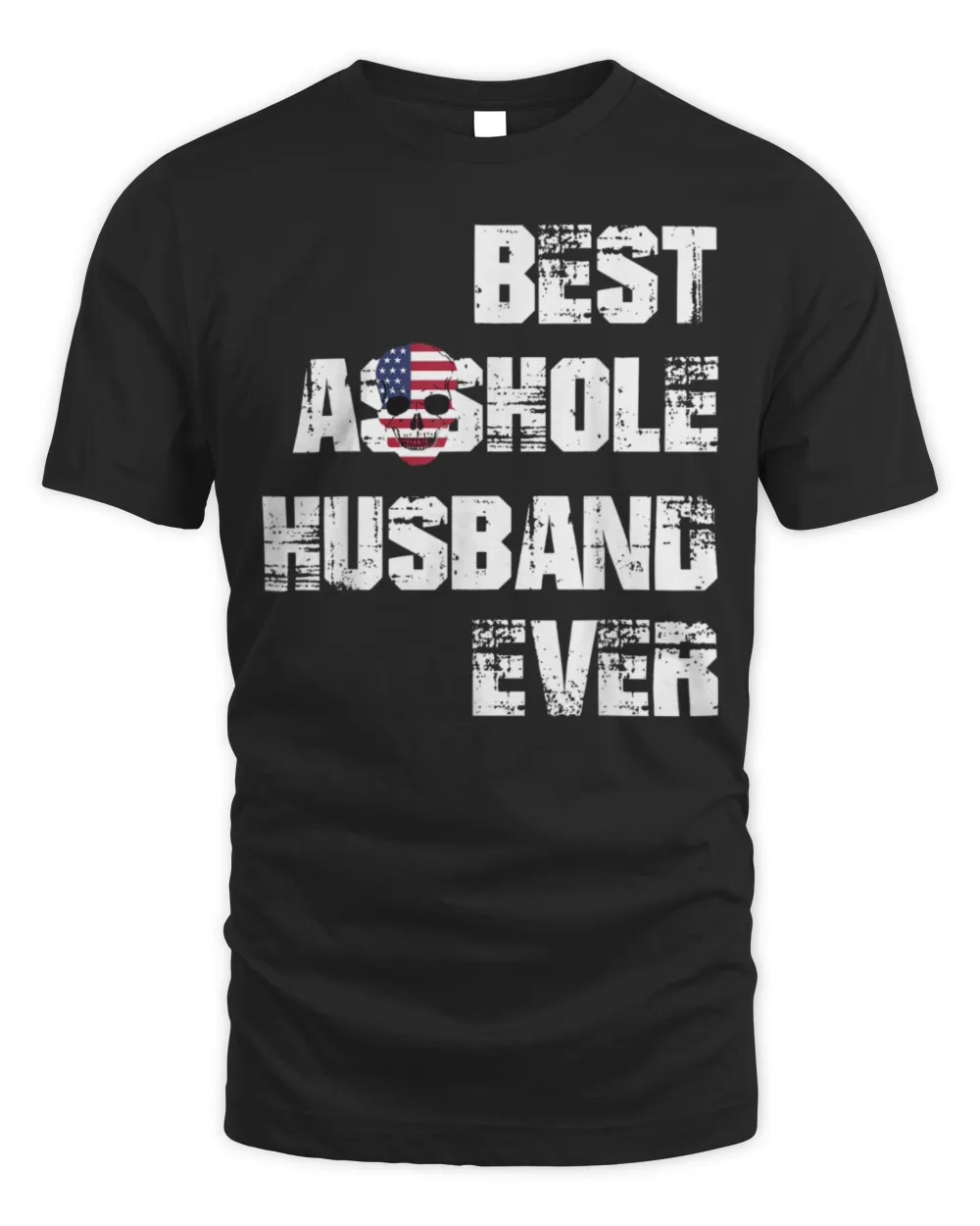 Vintage Best Asshole Husband Ever Husband Gift Shirt Unisex Standard T-Shirt black s