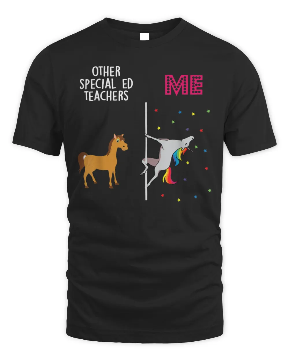 Special Ed Teacher Unicorn Others You T-Shirt Unisex Standard T-Shirt black s
