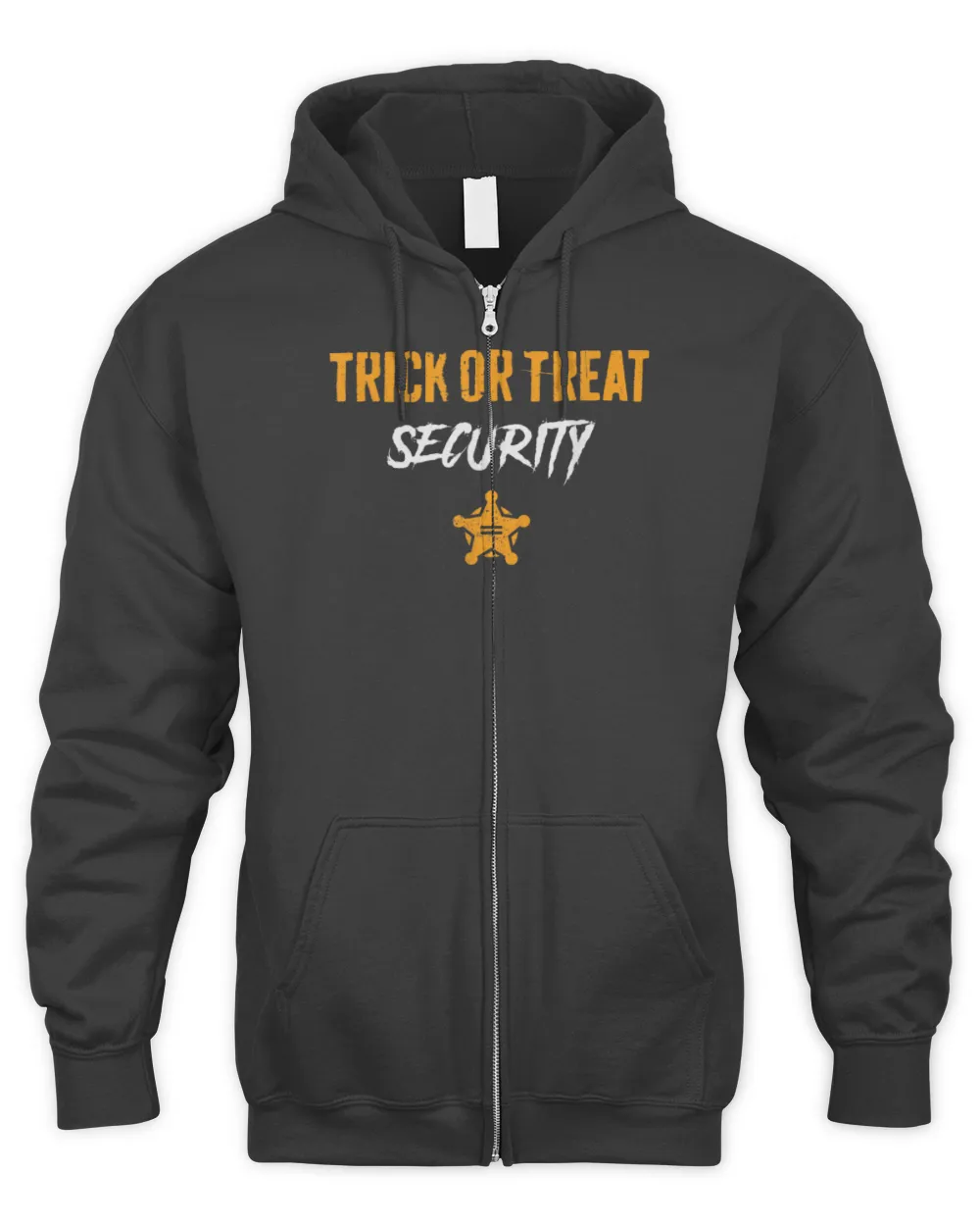 Trick Or Treat Security Funny Halloween Dad Mom T-Shirt Men's Zip Hoodie black s