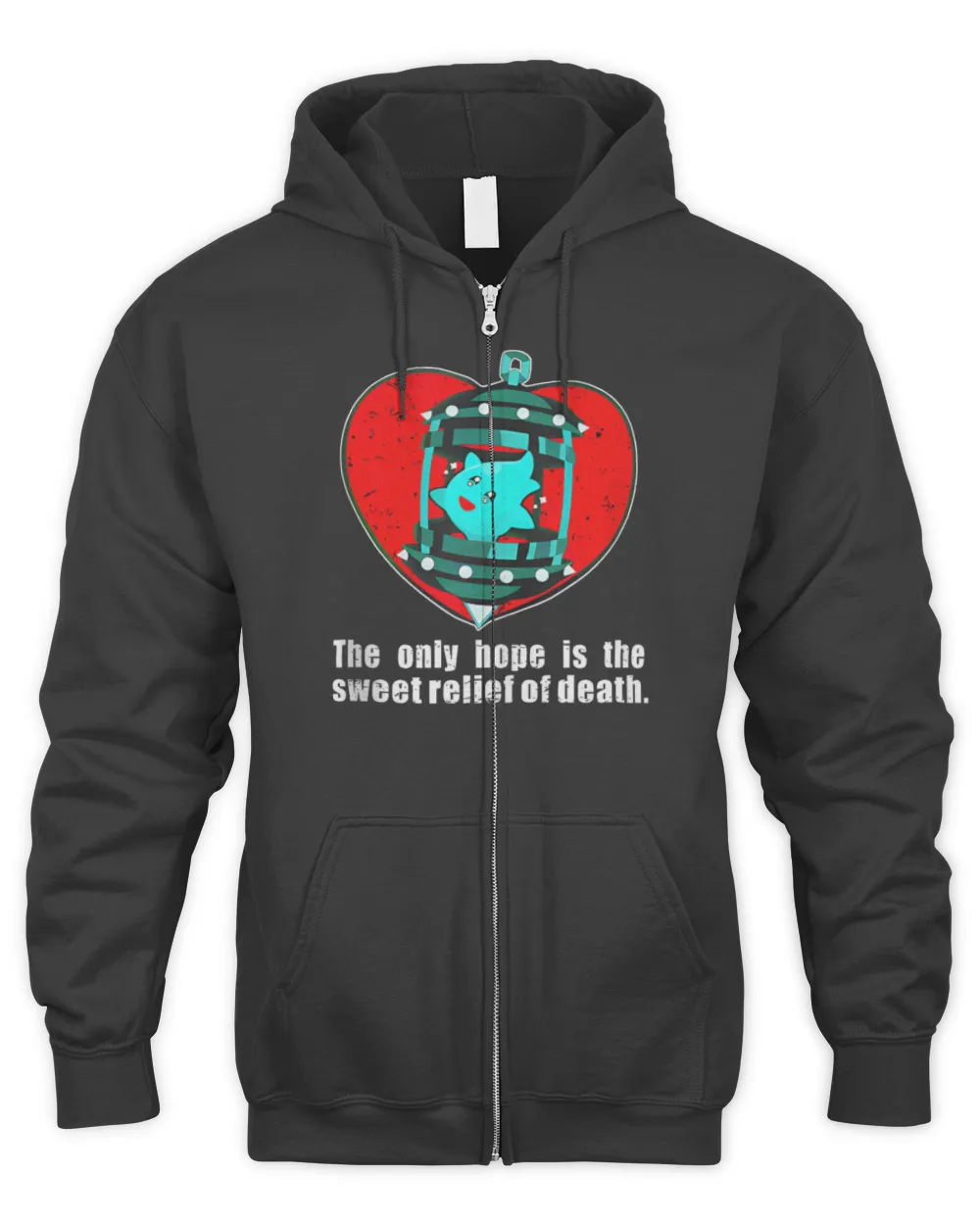 The Only Hope Is The Sweet Apparel T-Shirt Men's Zip Hoodie black s
