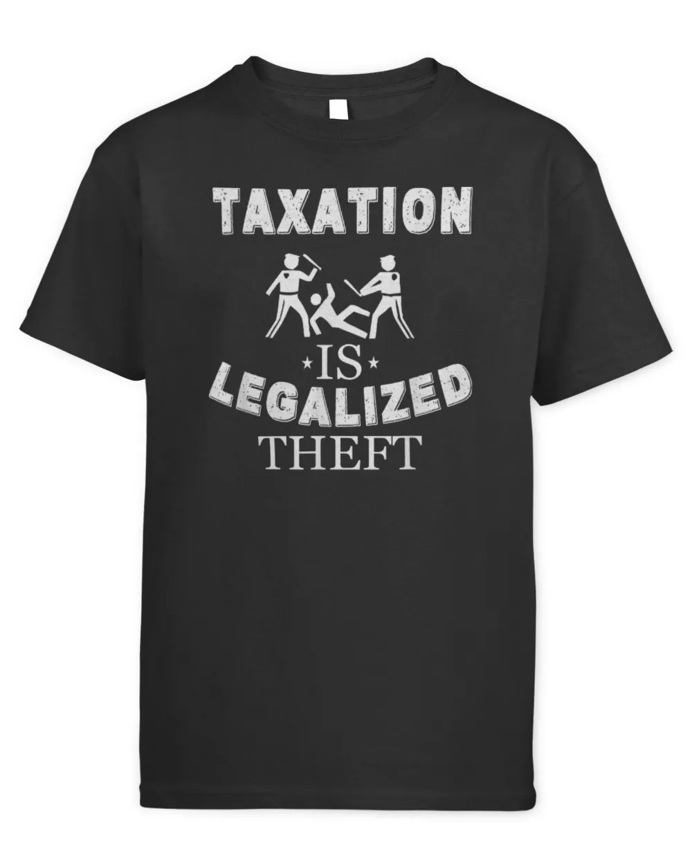 Taxation Is Legalized Theft Funny Antigovernment T-Shirt Kids Standard T-Shirt black xs