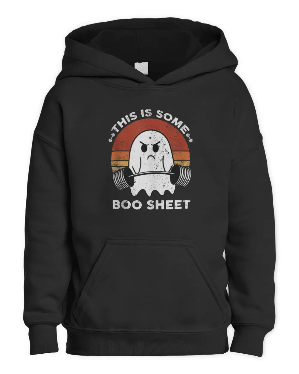 This is Some Boo Sheet Gym Fitness Workout Funny Halloween T-Shirt Kids Pullover Hoodie black xs