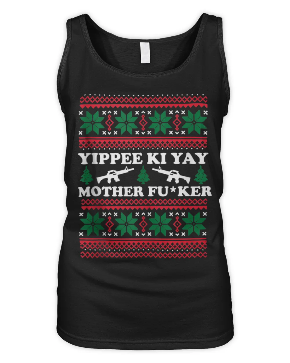 Yippee Yay Mother Fker funny Christmas Movie Design T-Shirt Women's Tank Top black s