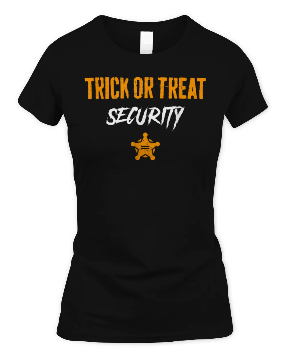 Trick Or Treat Security Funny Halloween Dad Mom T-Shirt Women's Standard T-Shirt black s
