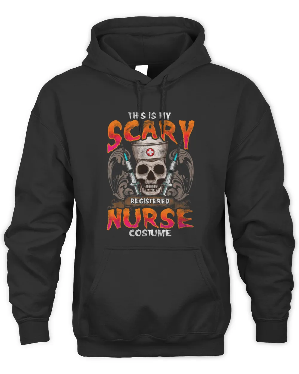 This Is My Scary Registered Nurse Costume Halloween T-Shirt Unisex Premium Hoodie black s