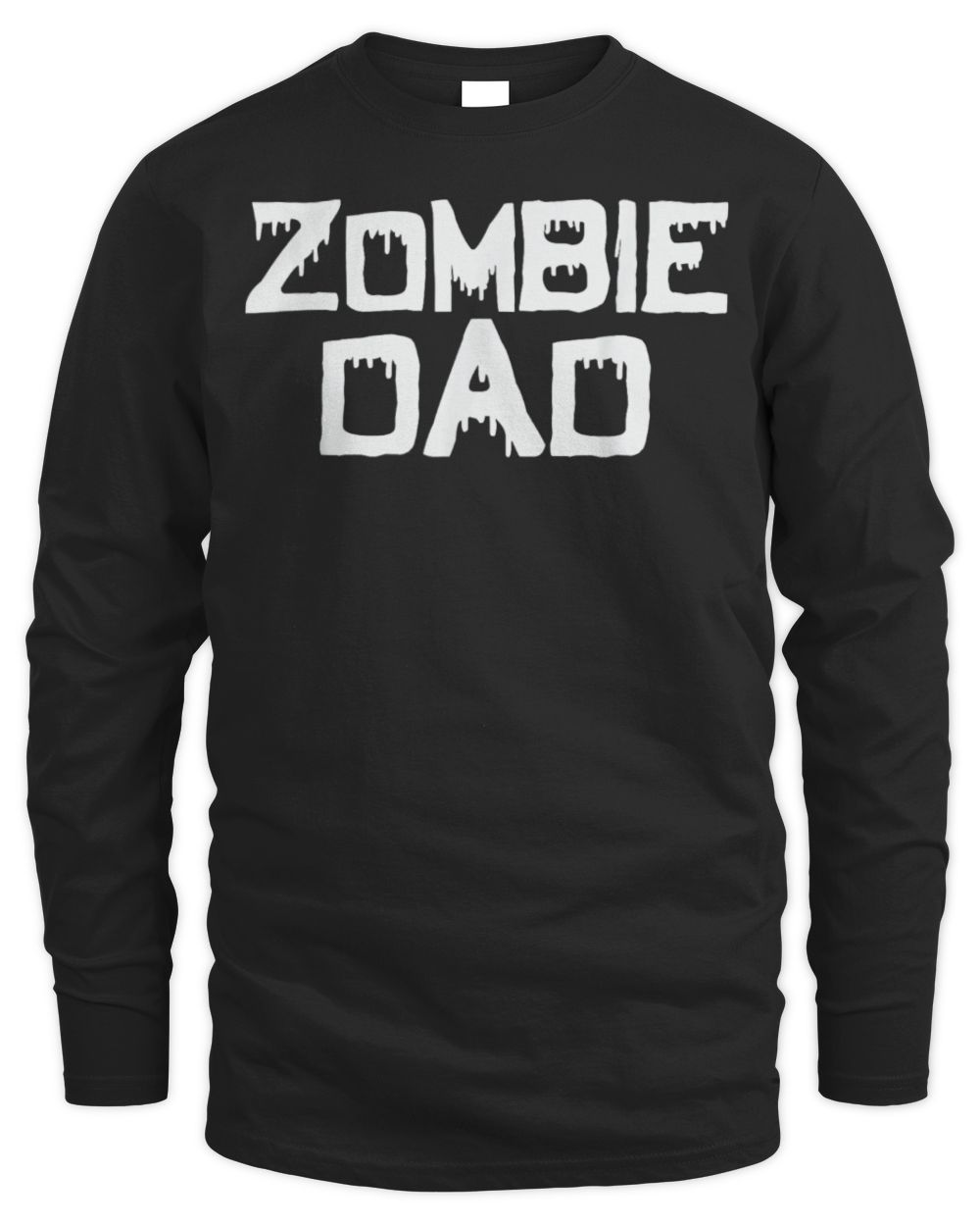 Mens Zombie Dad Halloween Father T-Shirt Men's Long Sleeved T-Shirt black s