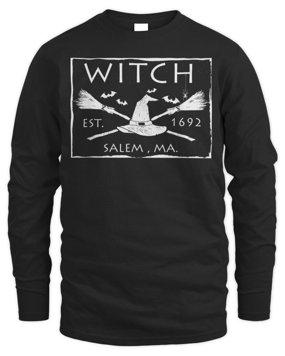 Witch Est. 1692 Salem, MA. Halloween Witch T-Shirt Men's Long Sleeved T-Shirt black s