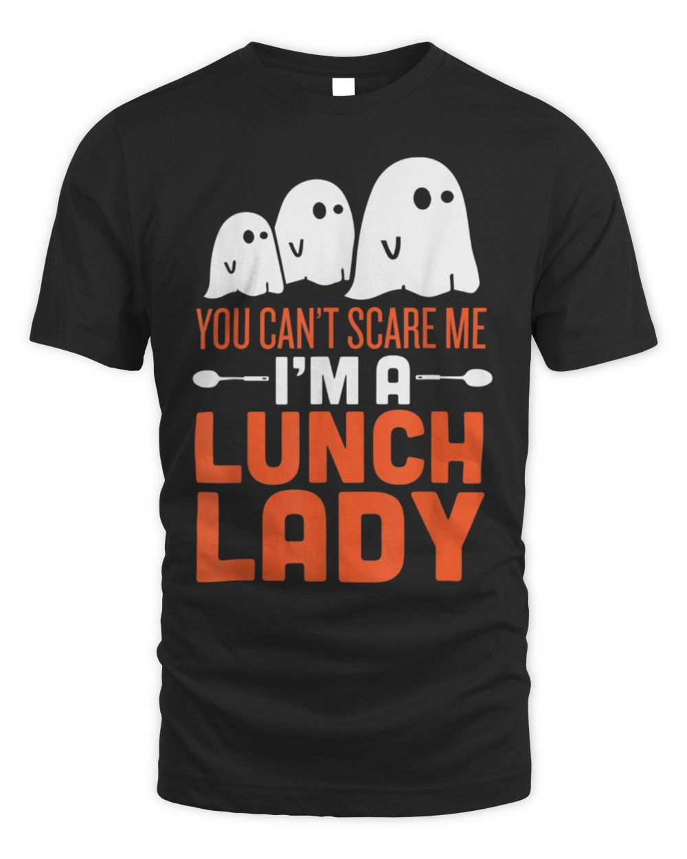 Lunch Lady Halloween Ghost T-Shirt Unisex Standard T-Shirt black s