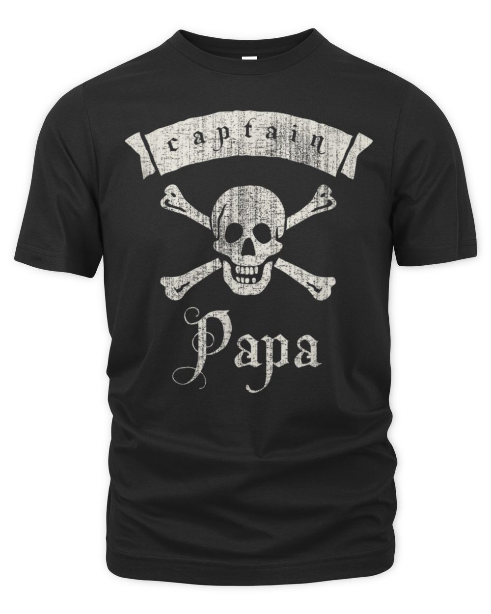 Mens Captain Papa Vintage Pirate T-shirt Unisex Premium T-Shirt black s