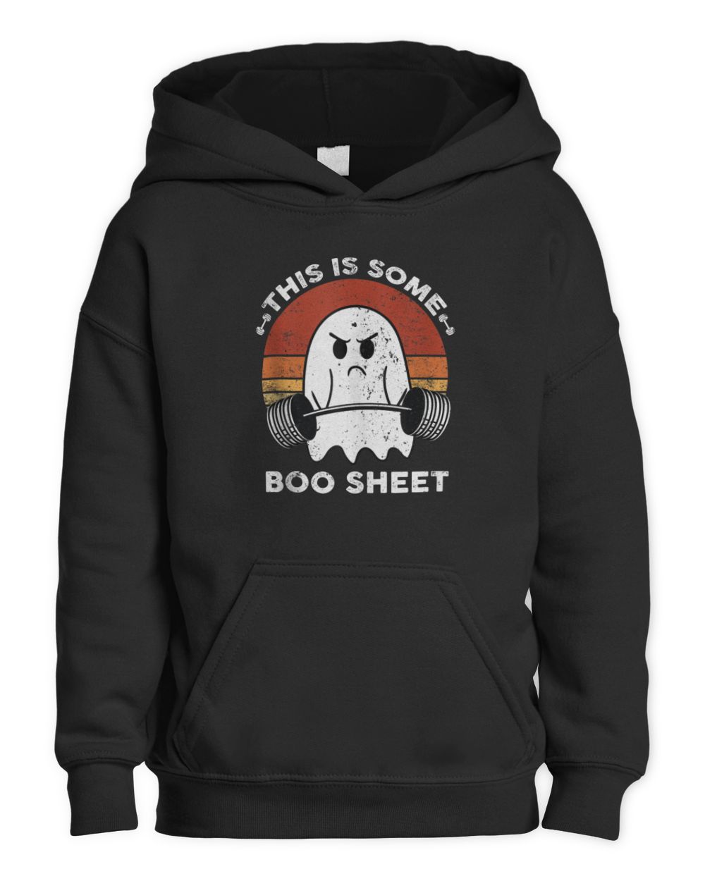 This is Some Boo Sheet Gym Fitness Workout Funny Halloween T-Shirt Kids Pullover Hoodie black xs