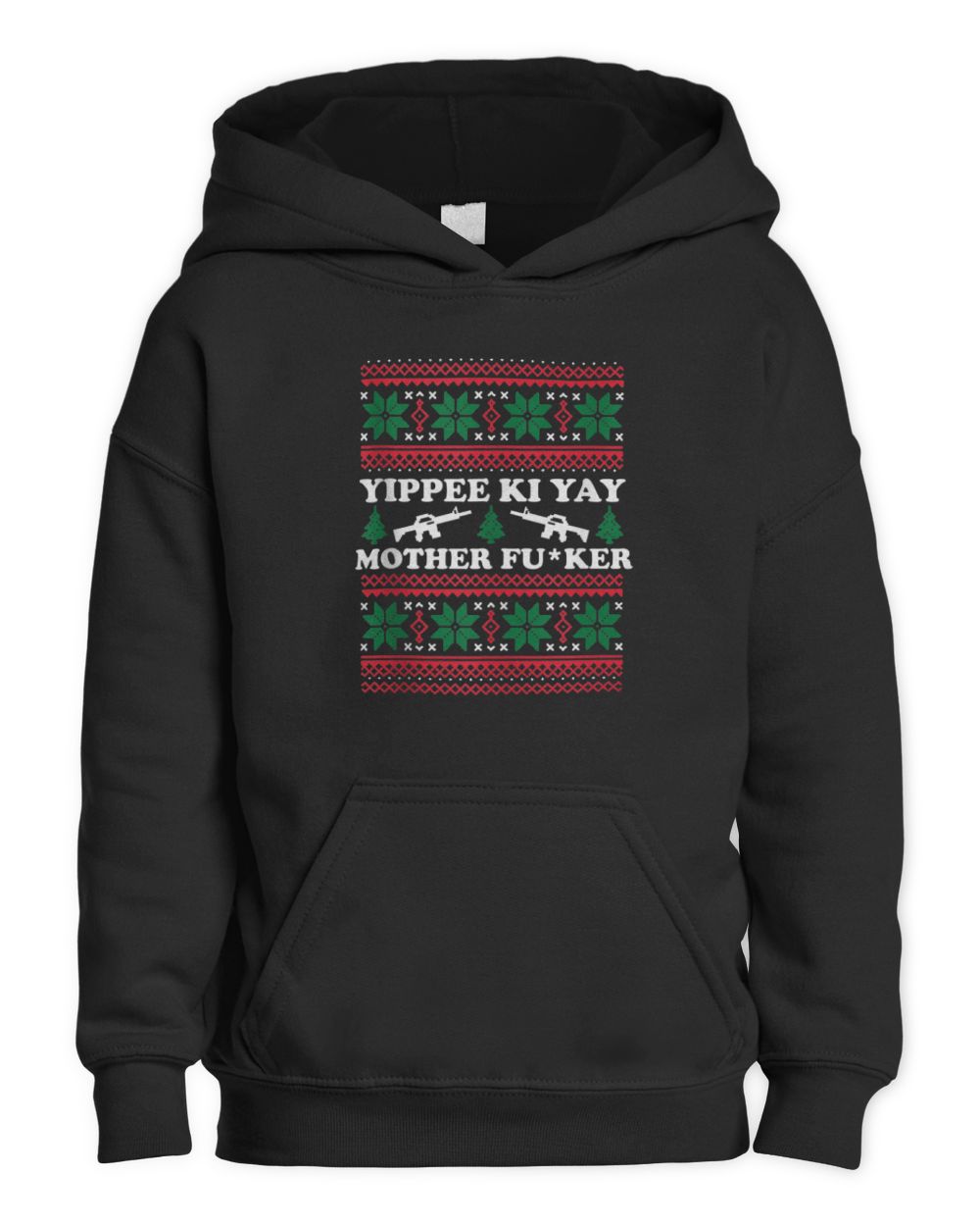 Yippee Yay Mother Fker funny Christmas Movie Design T-Shirt Kids Pullover Hoodie black xs