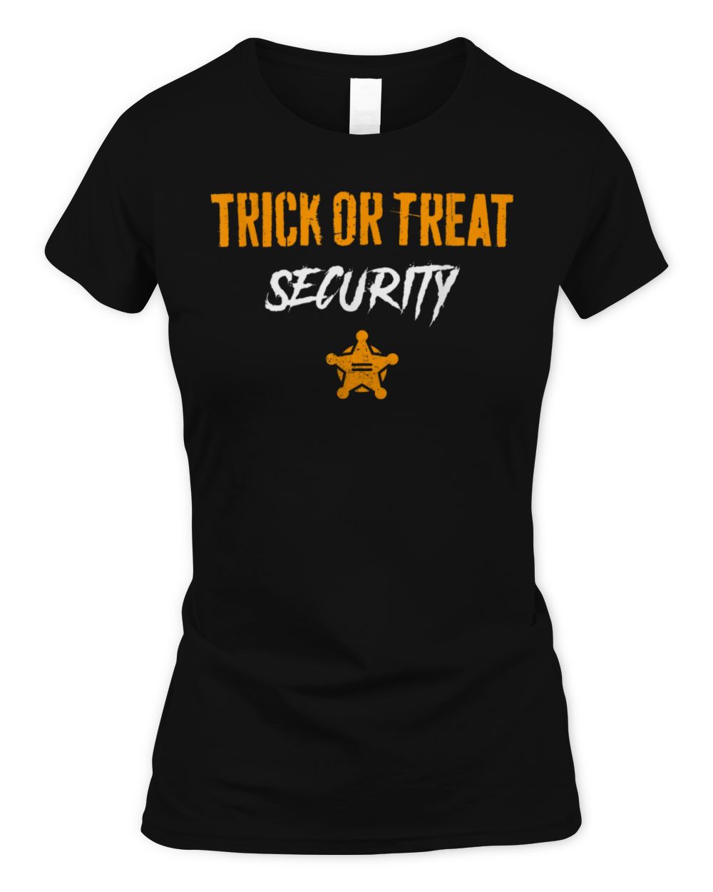 Trick Or Treat Security Funny Halloween Dad Mom T-Shirt Women's Standard T-Shirt black s