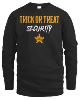 Trick Or Treat Security Funny Halloween Dad Mom T-Shirt Men's Long Sleeved T-Shirt black s