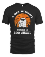 Funny Halloween A Day Without Tennis Is Boo Sheet II T-Shirt Unisex Standard T-Shirt black s
