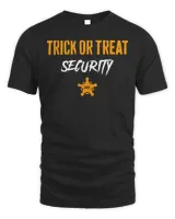 Trick Or Treat Security Funny Halloween Dad Mom T-Shirt Unisex Standard T-Shirt black s