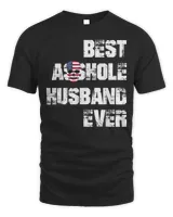 Vintage Best Asshole Husband Ever Husband Gift Shirt Unisex Standard T-Shirt black s