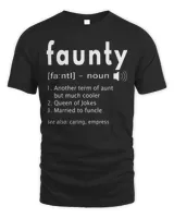 Womens Faunty Shirt Funny Aunt Definition Aunty T-Shirt Unisex Standard T-Shirt black s