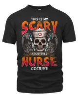 This Is My Scary Registered Nurse Costume Halloween T-Shirt Unisex Premium T-Shirt black s