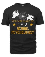 You Can't Scare Me I'm a School psychologist Halloween Shirt Unisex Premium T-Shirt black s