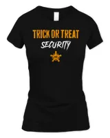 Trick Or Treat Security Funny Halloween Dad Mom T-Shirt Women's Soft Style Fitted T-Shirt black s