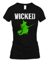 Wicked Halloween Witch T-Shirt Women's Soft Style Fitted T-Shirt black s