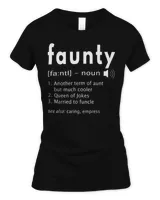 Womens Faunty Shirt Funny Aunt Definition T-Shirt Women's Soft Style Fitted T-Shirt black s