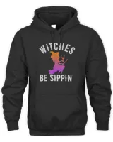 Witches Be Sippin Funny Witch Drinking Halloween Women T-Shirt Unisex Hoodie black s