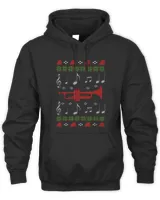 Ugly Christmas Style Gift Trumpet Player T-Shirt Unisex Hoodie black s