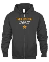 Trick Or Treat Security Funny Halloween Dad Mom T-Shirt Men's Zip Hoodie black s
