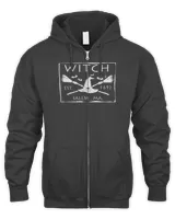 Witch Est. 1692 Salem, MA. Halloween Witch T-Shirt Men's Zip Hoodie black s