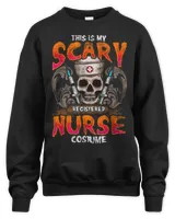 This Is My Scary Registered Nurse Costume Halloween T-Shirt Unisex Sweatshirt black s