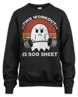 This Workout Is Boo Sheet Funny Halloween Boo Gym Ghost T-Shirt Unisex Sweatshirt black s