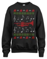 Ugly Christmas Style Gift Trumpet Player T-Shirt Unisex Sweatshirt black s