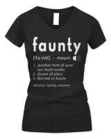 Womens Faunty Shirt Funny Aunt Definition T-Shirt Women's V-Neck T-Shirt black s