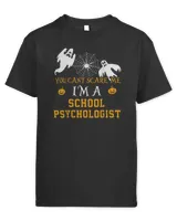 You Can't Scare Me I'm a School psychologist Halloween Shirt Kids Standard T-Shirt black xs