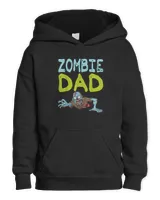 Zombie Dad Shirt Funny Halloween Dad Gift Idea Shirt Kids Pullover Hoodie black xs