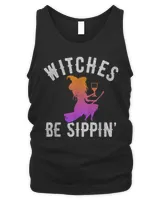 Witches Be Sippin Funny Witch Drinking Halloween Women T-Shirt Men's Tank Top black s