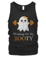 Working on My Boo Halloween Workout Weightlifting Ghost T-Shirt Men's Tank Top black s
