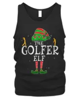 The Golfer Elf Group Matching Family Christmas Golf Funny T-Shirt Men's Tank Top black s