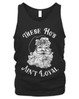 These Ho's Ain't Loyal Funny Christmas Santa T-Shirt Men's Tank Top black s