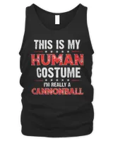 This Is My Human Costume I'm really a Cannonball T-Shirt Men's Tank Top black s
