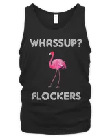 Whassup Flockers Funny Flamingo Shirt with Pink Flamingo T-Shirt Men's Tank Top black s