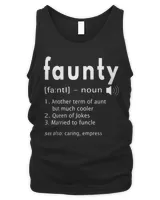 Womens Faunty Shirt Funny Aunt Definition T-Shirt Men's Tank Top black s