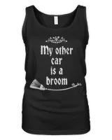 My Other Car Is A Broom Halloween Funny T-Shirt Women's Tank Top black s