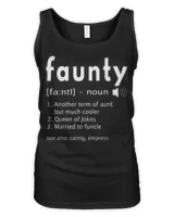Womens Faunty Shirt Funny Aunt Definition Aunty T-Shirt Women's Tank Top black s