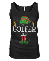 The Golfer Elf Group Matching Family Christmas Golf Funny T-Shirt Women's Tank Top black s