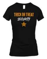 Trick Or Treat Security Funny Halloween Dad Mom T-Shirt Women's Standard T-Shirt black s