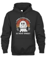 This Workout Is Boo Sheet Funny Halloween Boo Gym Ghost T-Shirt Unisex Premium Hoodie black s