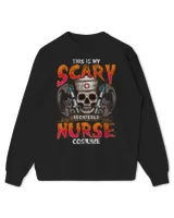 This Is My Scary Registered Nurse Costume Halloween T-Shirt Kids Standard Sweatshirt black xs